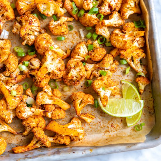 Chili Lime Roasted Cauliflower