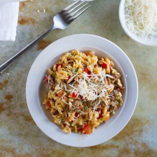 Orzo with Italian Sausage