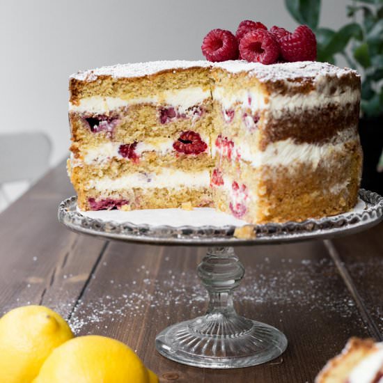 Lemon Raspberry Cake {gluten-free}