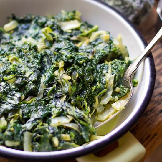 Dairy-Free Creamed Spinach (Vegan)