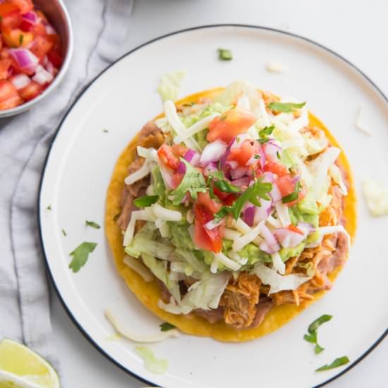 Healthy Chicken Tostadas
