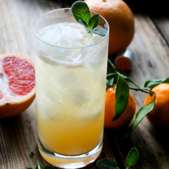 Citrus Vodka Sage Cocktail