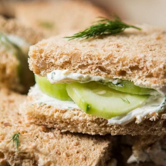 LEMON DILL CUCUMBER SANDWICHES