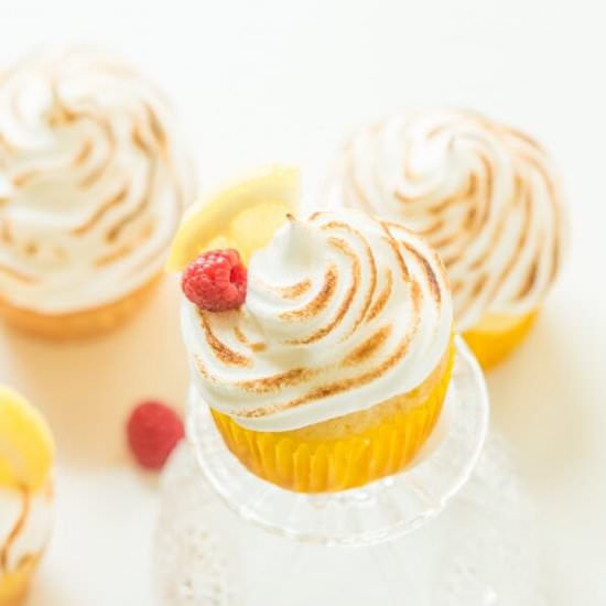 RASPBERRY LEMON MERINGUE CUPCAKES