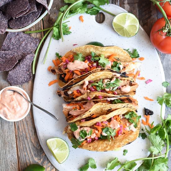 Bahn Mi Catfish Tacos