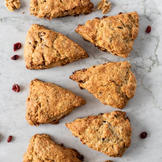 Walnut Cranberry Scones