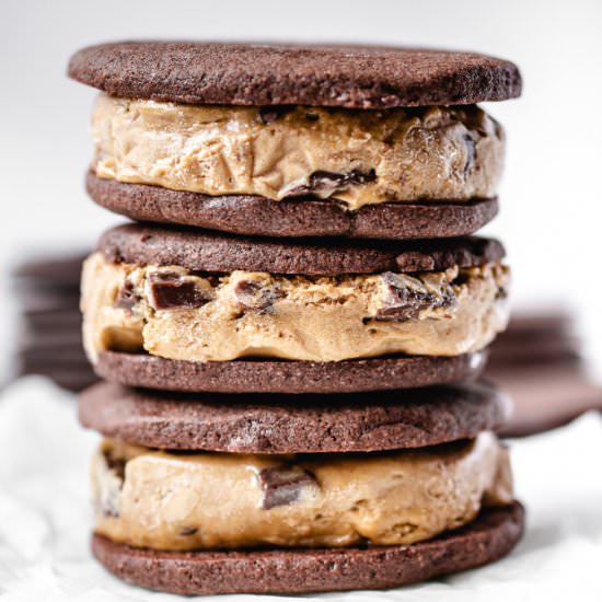 Chocolate Cookie Ice Cream Sandwich