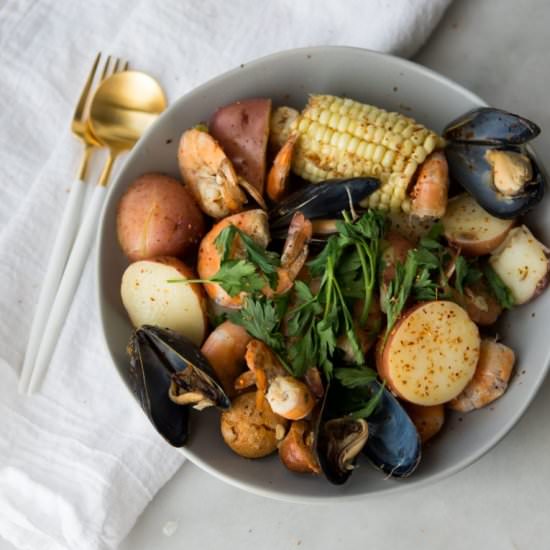 shrimp and mussel seafood boil