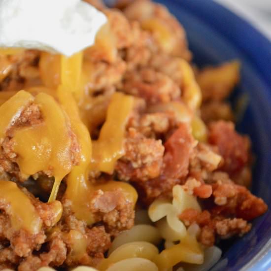 Cheesy Chili Pasta