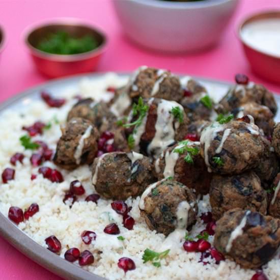 Eggplant Meatballs with Couscous