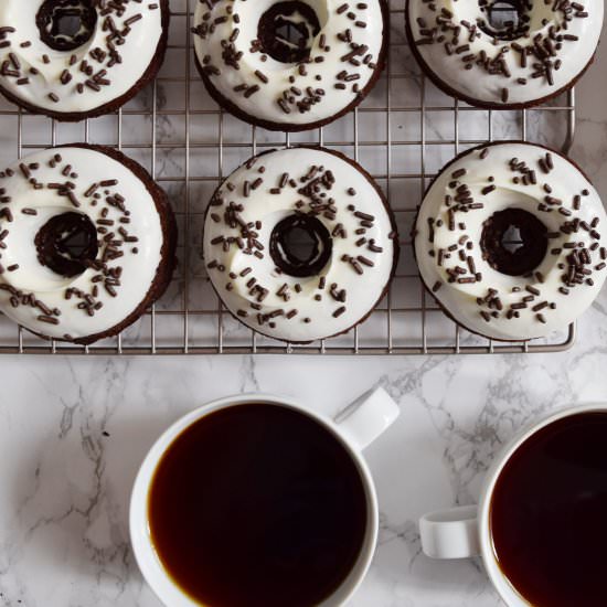 Baked Chocolate Zucchini Doughnuts