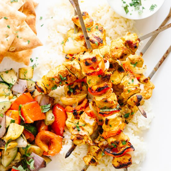 Grilled Tandoori Chicken Kebabs