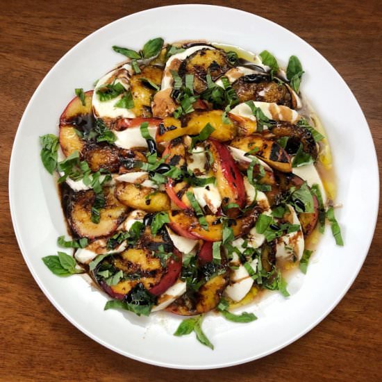 Grilled Nectarine Caprese Salad