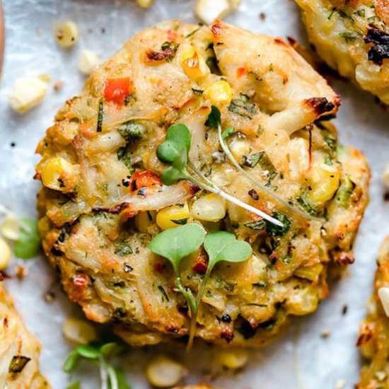 Baked Corn and Crab Cakes