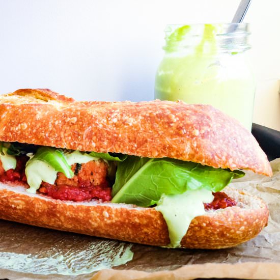 Vegan Chickpea Meatball Subs