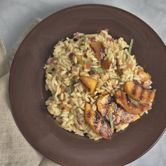 Roasted Peach Risotto