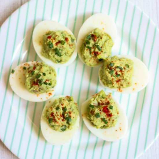 Avocado deviled eggs