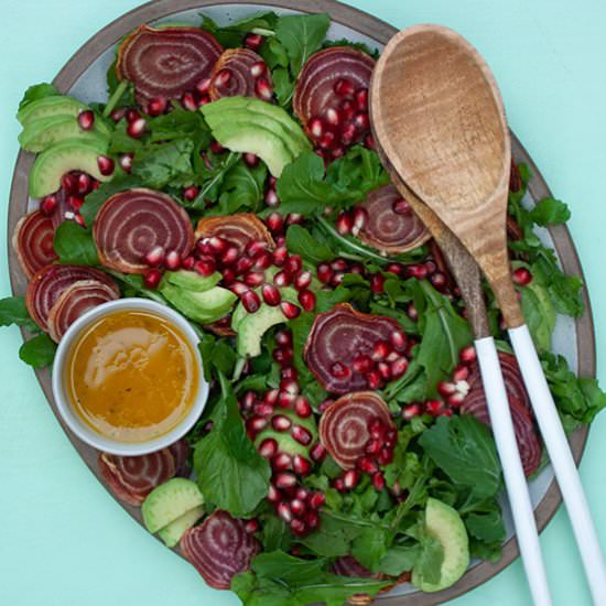Candy Beet & Pomegranate Salad