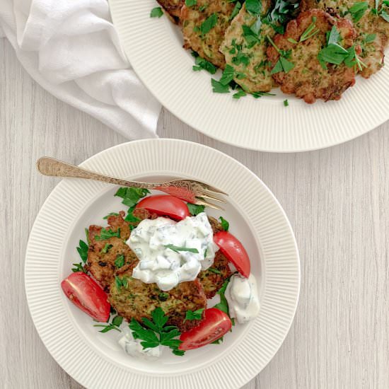 Ejjeh Kousa (Zucchini Herb Fritter)