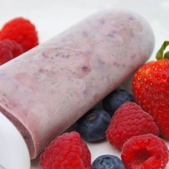 Berry & Kale Yogurt Popsicles