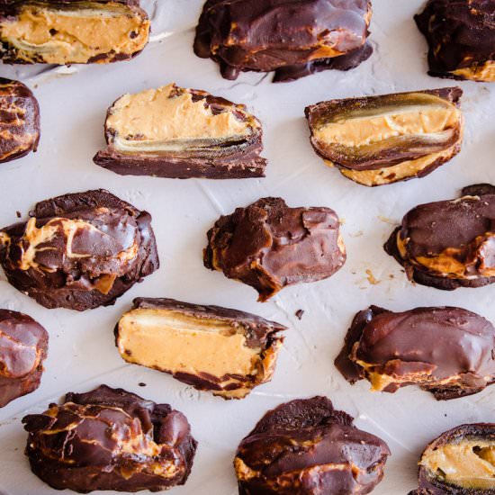 Choc Peanut Butter Stuffed Dates