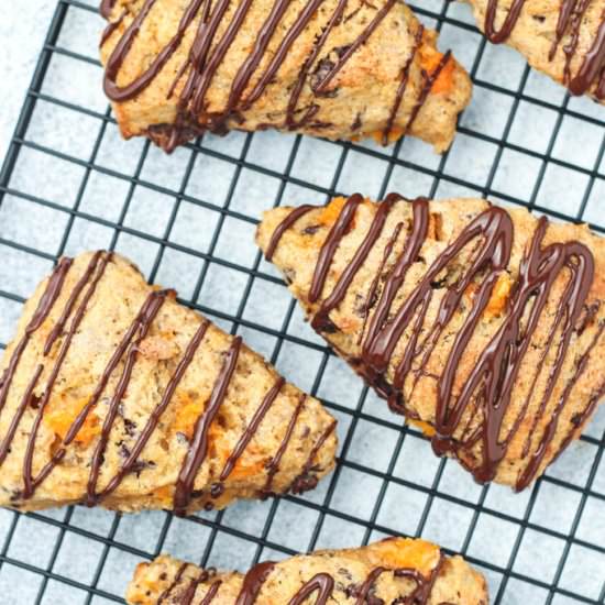 Dark Chocolate Apricot Scones