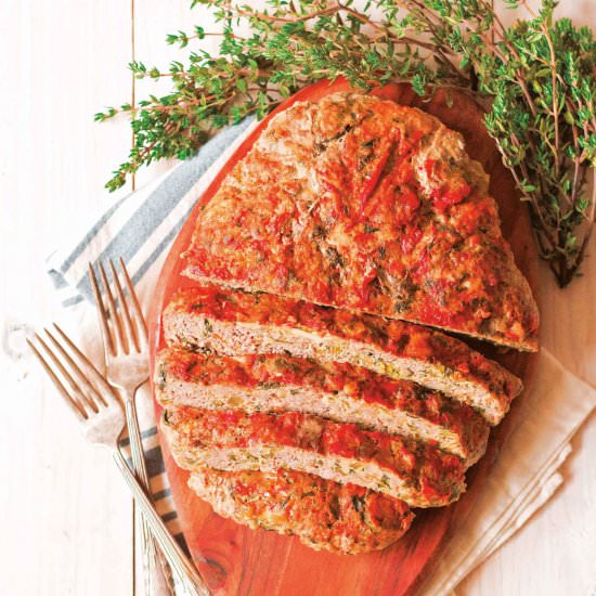 Cheesy Veggie-Stuffed Meatloaf