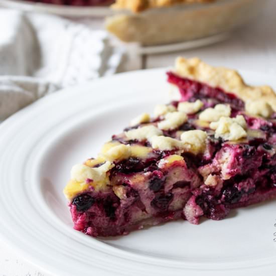 Huckleberry Custard Pie
