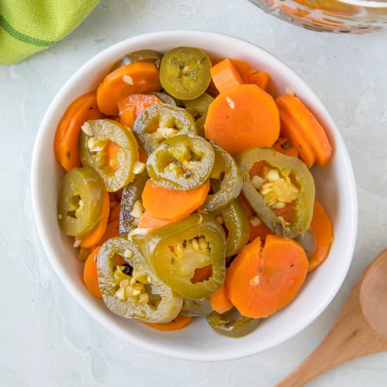 Pickled Jalapenos and Carrots