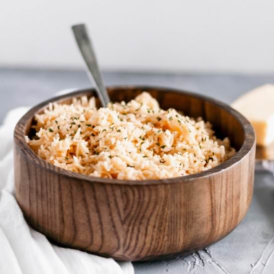 Instant Pot Garli Parmesan Rice