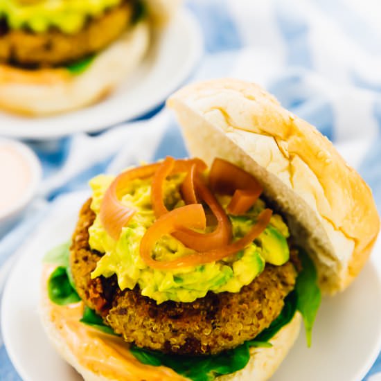 Vegan Quinoa Veggie Burgers