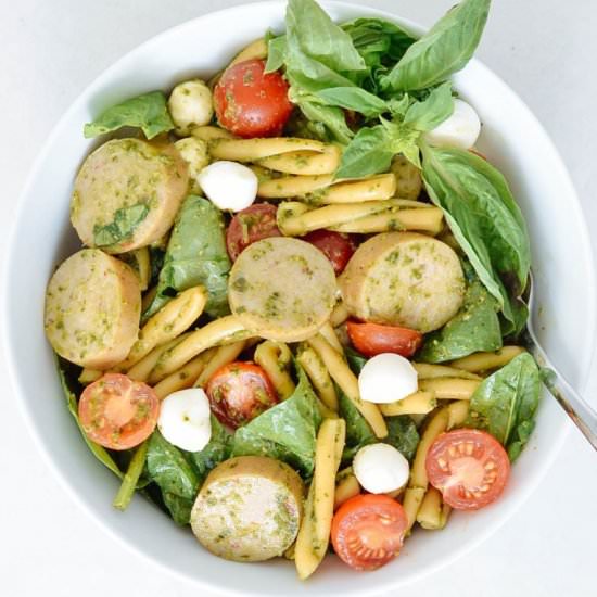 Caprese Pesto Sausage Pasta
