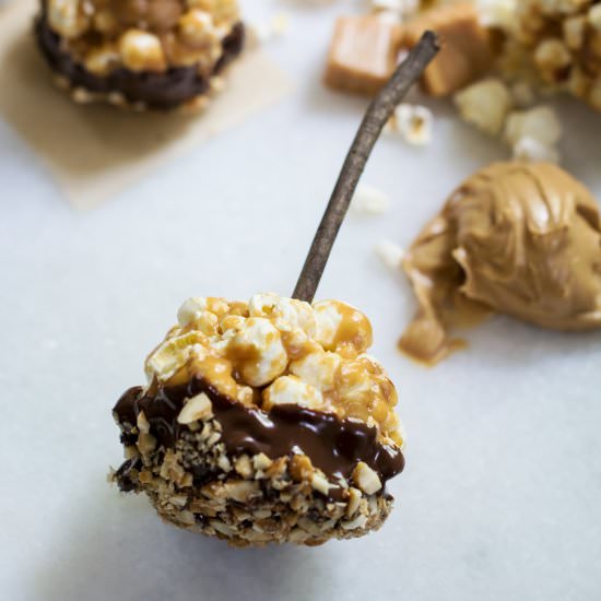 Peanut Butter Popcorn Balls