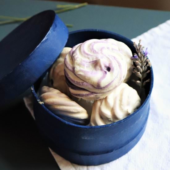 Vegan Lavender Meringues