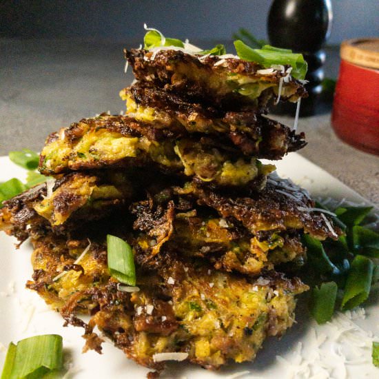 Zucchini Pancakes with Bacon