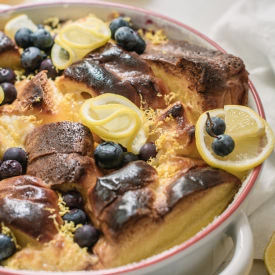 Brioche Bread Pudding with Lemon