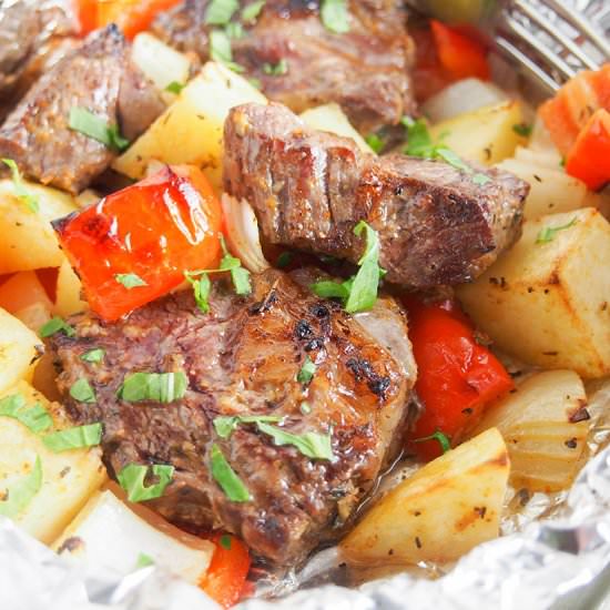 Steak foil packets