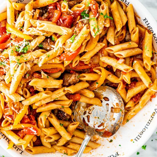 Sausage Pepper Pasta