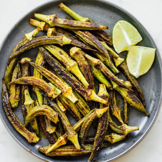 Simple Roasted Okra