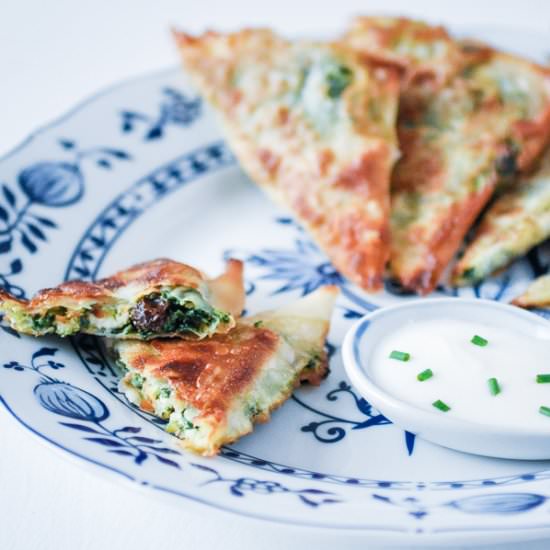 Spinach feta appetizer