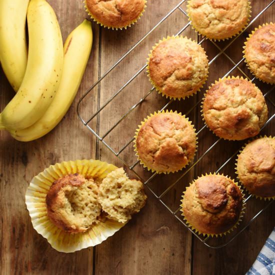 Easy Banana Buttermilk Muffins