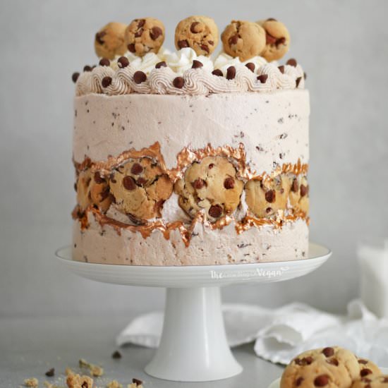 Cookie fault line cake