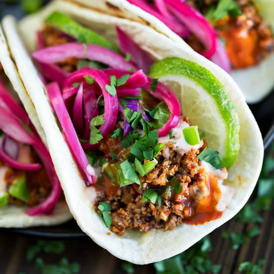 Meatless Cauliflower Walnut Tacos