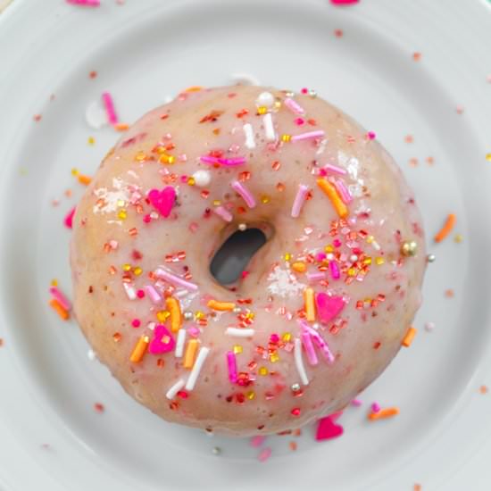 Strawberry Frosted Doughnuts