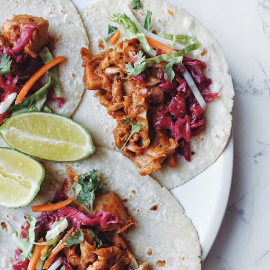 Korean BBQ Jackfruit Tacos
