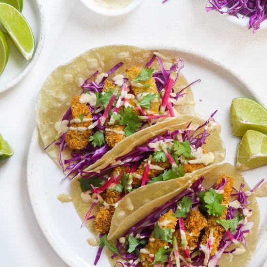 Crispy Coconut Fish Tacos