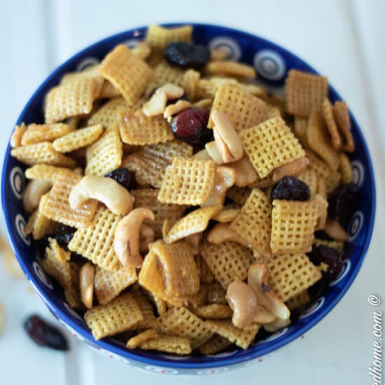 Orange Snack Mix with Cranberries