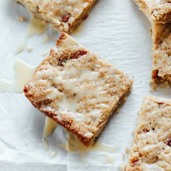 Butter Rum Pecan Blondies