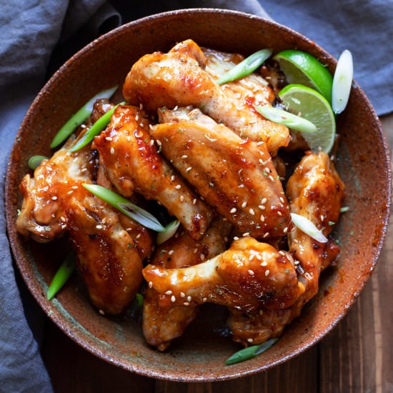 Sticky Ginger Baked Wings