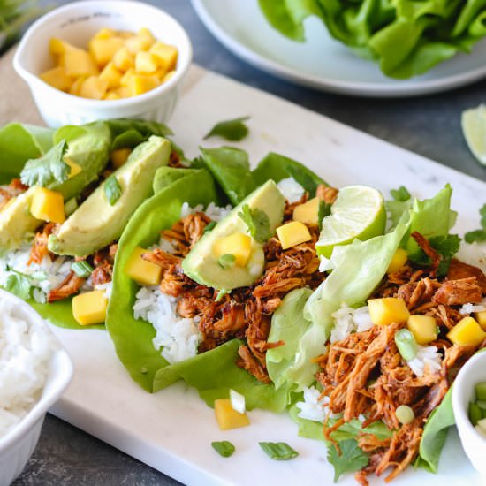 Sweet & Spicy Chicken Lettuce Wraps